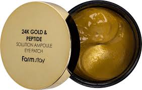 Farm Stay 24K Gold & Peptide Solution Ampoule Eye Patch Гидрогелевые патчи для глаз с золотом и пепт