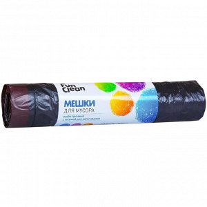 Мешки для мусора Fun Clean Особо прочные с тесьмой для затягивания /35л*15шт./ черные, ролик, черный