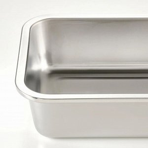 IKEA 365+, Контейнер для пищевых продуктов, квадратный/нержавеющая сталь, 600 мл