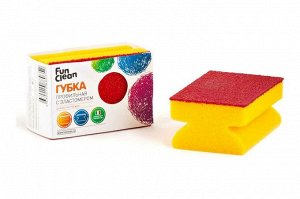 Губка для посуды Fun Clean профильная, 3шт