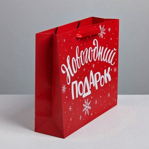 Пакет ламинированный горизонтальный «Новогодний подарок», ML 7,5 ? 26,5 ? 23 см