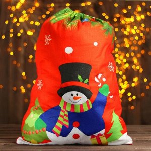 Мешок Деда Мороза «Снеговик», 58 - 42 см