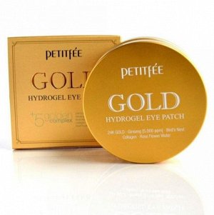 Патчи гидрогелевые для глаз с женьшенем и коллагеном Petitfee Gold Hydrogel Eye Patch 84г