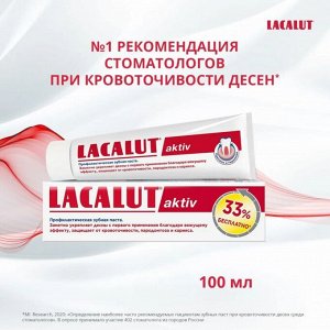 Лакалют Зубная паста для укрепления дёсен и снижения кровоточивости "Aktiv" 100 мл
