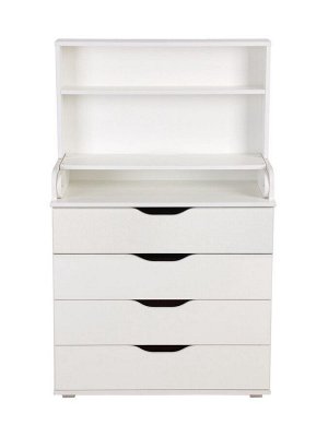Комод со стеллажом Polini kids Simple 2581, 467х804х1367 мм, белый