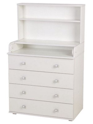 Комод со стеллажом Polini kids Simple 2580, 467х804х1367 мм, белый
