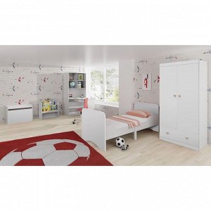 Кровать детская раздвижная Polini kids Fun 3200 (130 * 80 см; 165 * 80 см; 200*80 см), белый