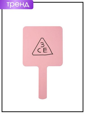 3CE Stylenanda Зеркало квадратное мини нежно-розовое Mirror Hand Mini Square Pink Rumour, 1 шт