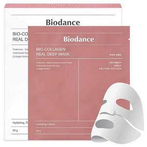 (Набор) Ночная гидрогелевая маска с коллагеном для эластичности кожи Biodance Bio-Collagen Real Deep Mask, 4шт *34г