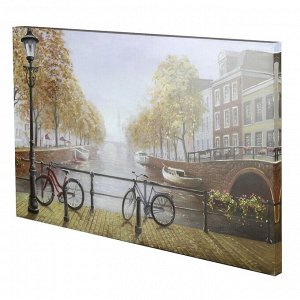 Картина на холсте "Припаркованные велосипеды" 60*100 см