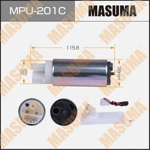 Насос топливный (бензонасос) Masuma, с графитовым коллектором, для Nissan Teana, Infiniti Fx35, арт. MPU-201C