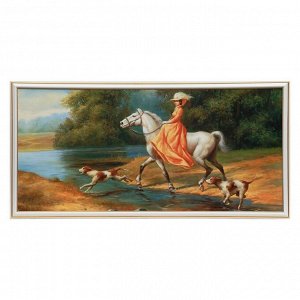 Картина "Леди на белом коне"  36*73см