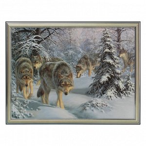 Картина "Волки" 33*43 см
