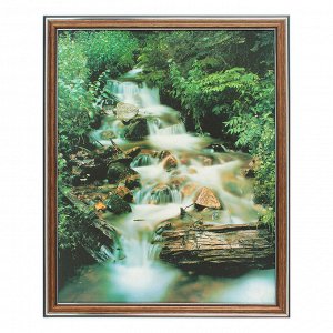 Картина "Лесной водопад" 35х28 (31х38) см