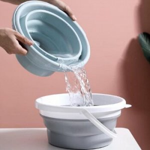Складное ведро с ручкой, цвет в ассортименте, 10Л