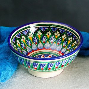 Коса Риштанская Керамика "Цветы" 15 см, малая, синяя