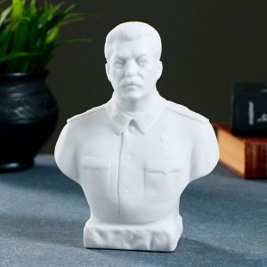 Бюст Сталин большой 15х12см, белый / мраморная крошка