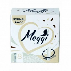 Meggi Тампоны гигиенические NORMAL 8 штук, Meggi, Болгария, 33 г