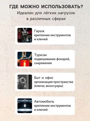 Магнит неодимовый TORSO с петлёй для авто, d 10 мм, сцепление 1.5 кг