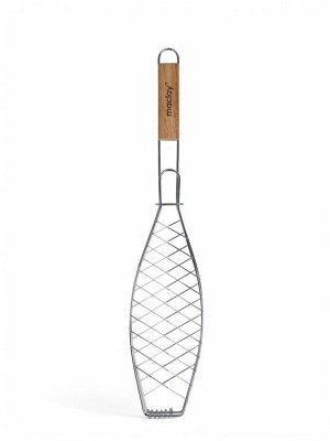 Решётка - гриль для рыбы maclay, 30x12 см, хромированная сталь, для мангала