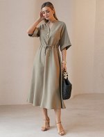 Платье-рубашка из плотного лиоцелла