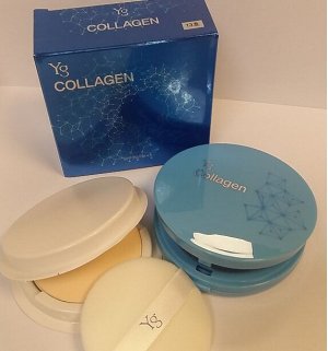 Yg Gam collagen Twincake SPF 20/РА++  Пудра с запасным блоком 12г+12г