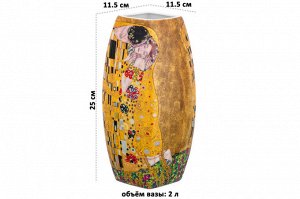Ваза квадратная 2 л "Поцелуй" из NEW BONE CHINA, 11,5*11,5*25 см
