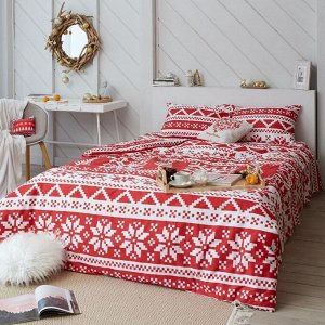 Постельное белье новогоднее LoveLife евро Christmas ornament 200*217см,240*225см,50*70см-2штуки