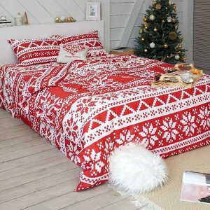 Постельное белье новогоднее LoveLife евро Christmas ornament 200*217см,240*225см,50*70см-2штуки