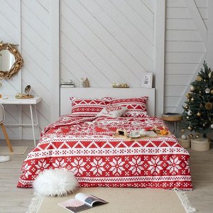 Постельное белье новогоднее LoveLife евро Christmas ornament 200*217см,240*225см,50*70см-2штуки