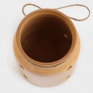 Банка для чеснока Борисовская керамика «Каракум», 1 л, 16*11.5 см, жёлтая