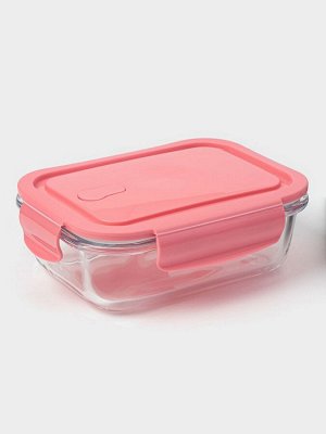 Контейнер Доляна Cook and Freeze, 650 мл, 17.5?13?6 см, с крышкой, жаропрочное стекло, МИКС