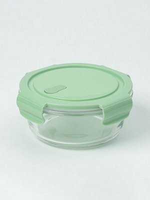 Контейнер круглый из жаропрочного стекла с крышкой Cook and Freeze, 600 мл, цвет МИКС