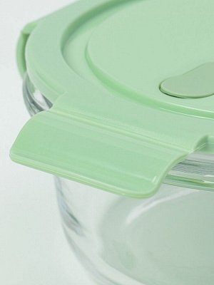 Контейнер круглый из жаропрочного стекла с крышкой Cook and Freeze, 600 мл, цвет МИКС