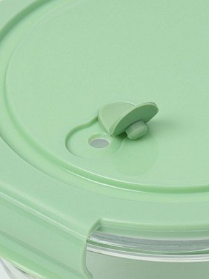Контейнер круглый из жаропрочного стекла с крышкой Cook and Freeze, 600 мл, цвет МИКС