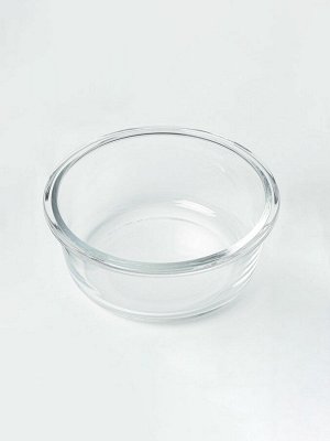Контейнер круглый из жаропрочного стекла с крышкой Cook and Freeze, 600 мл, цвет МИКС