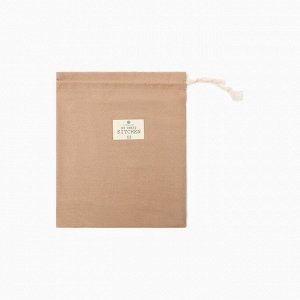 Мешочек текстильный Этель ECO, цв. бежевый, 27х34 см, 70% хл, 30% лён, 190 г/м2