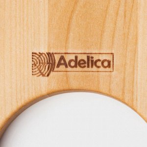 Столик - поднос деревянный для вина Adelica, менажница со складными ножками, на 2 персоны, d=32x1,8 см, берёза