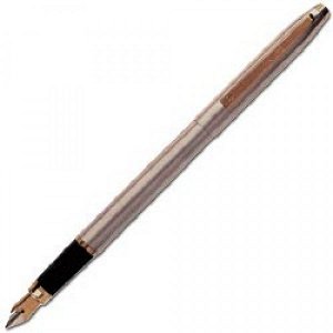 Ручка перо "Luxor Sterling" 0.8мм, синяя, корпус хром/золото арт. 8210