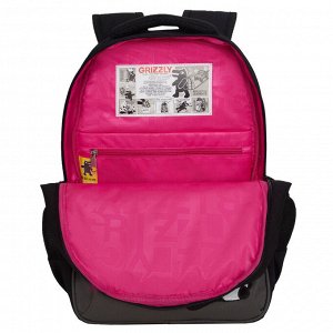 Рюкзак школьный GRIZZLY с карманом для ноутбука 13", анатомической спинкой, для девочки