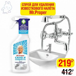 MR PROPER Спрей для удаления известкового налета Сила и скорость 450 мл