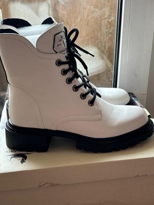 Ботинки женские демисезон, белые, р.38