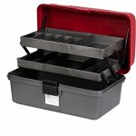 Fishing 2-tray box NISUS red (N-FB-2-R)/ Ящик рыболова двухполочный красный NISUS