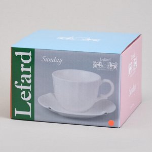 Чайный набор из фарфора Lefard "Sunday Gold" на 2 персоны (4 предмета, 220 мл) — радужная коллекция с золотым декором, 1 шт.