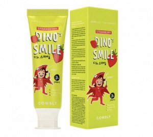 Паста зубная гелевая детская Dino's Smile с ксилитом и вкусом клубники 60г