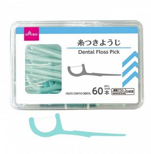 Daiso Зубная нить с зубочисткой в коробке 60 шт