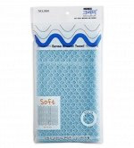 Мочалка для тела с плетением «Сетка» и выпуклым рисунком «Ромб» &quot;Sense Shower Towel&quot; (средней жёсткости) размер 28 см х 90 см
