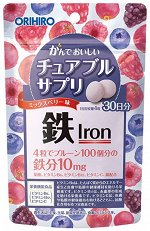 Витамины IRON ORIHIRO с железом с вкусом ягод