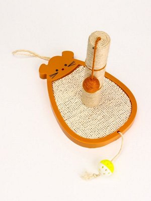 Комплекс для кошек с сизалевой когтеточкой ии шариком, микс цветов