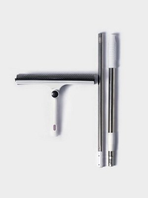 Окномойка с поролоновой насадкой, телескопическая ручка, поворот на 180°, 26x3.5x98(128)